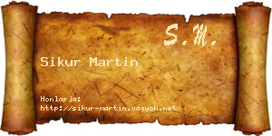 Sikur Martin névjegykártya